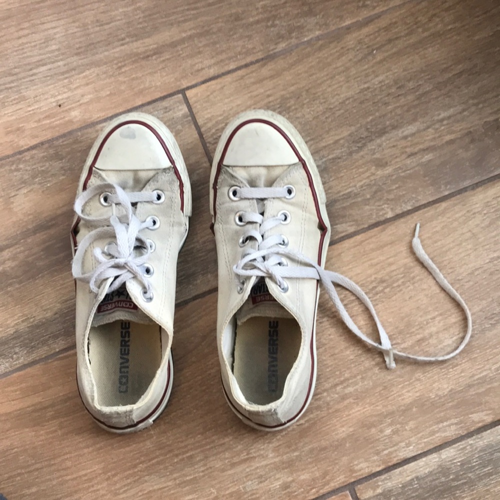 White low-top converse